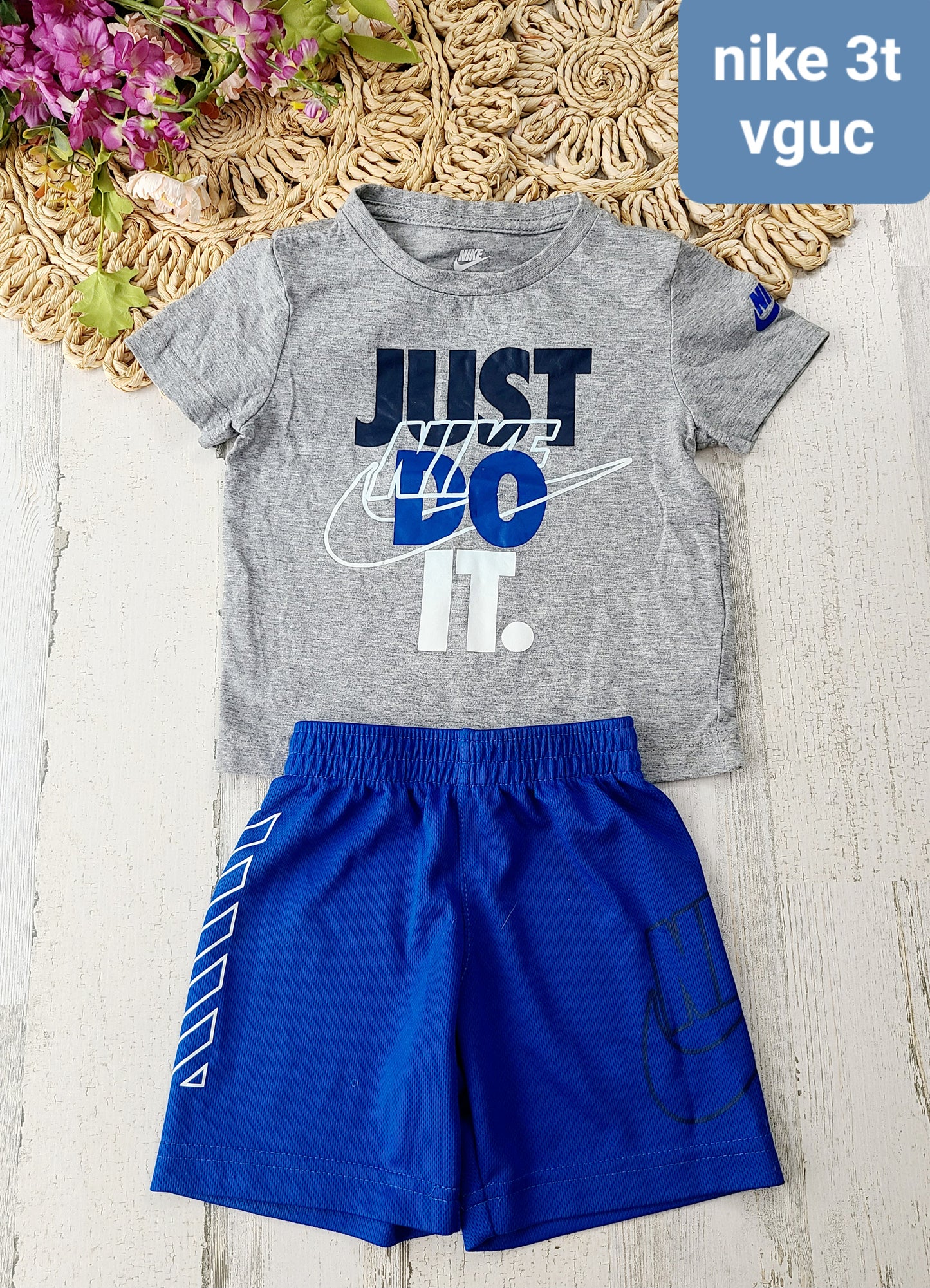 nike 3t gray and blue just do it