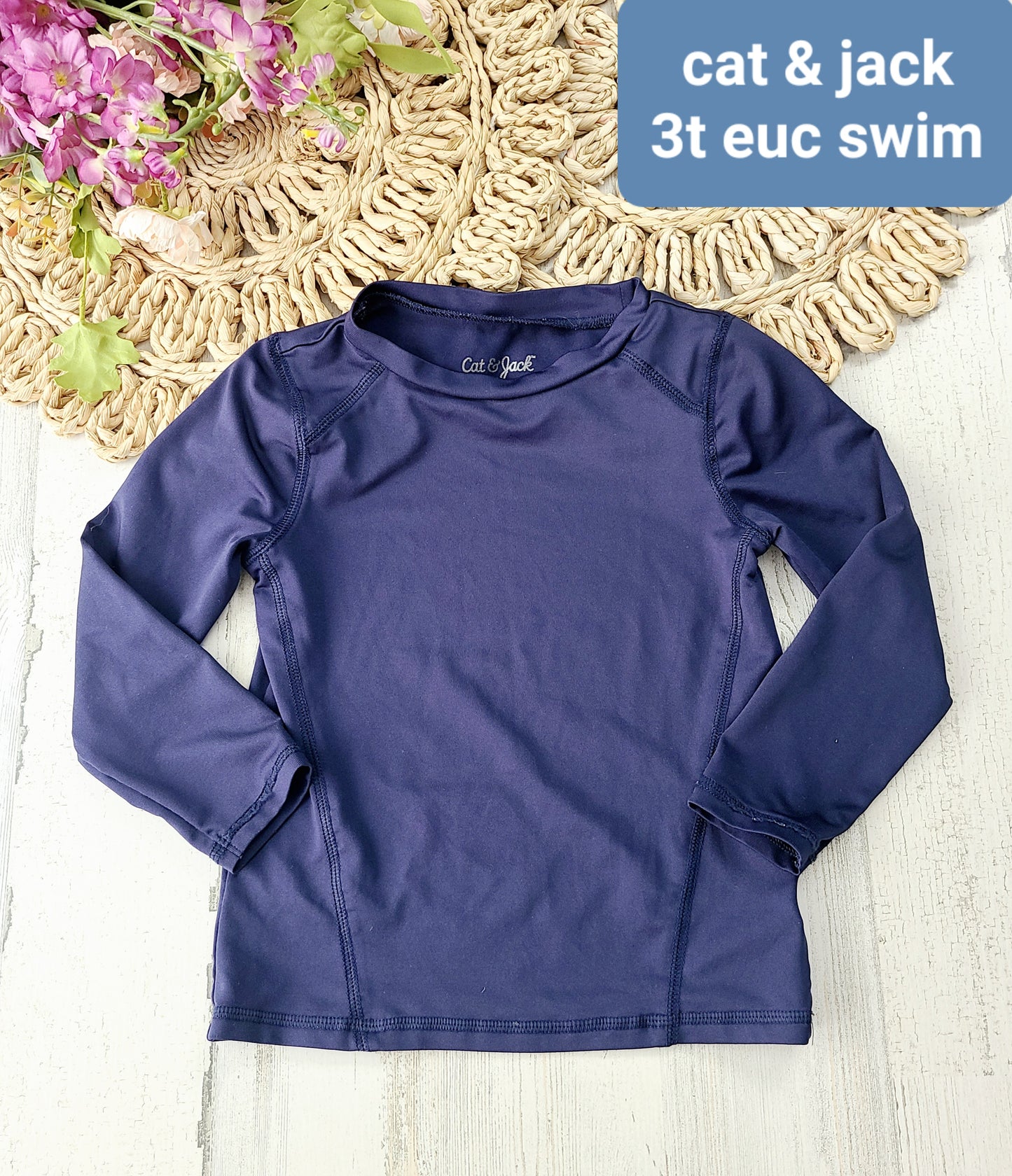 cat & jack navy swim top 3t