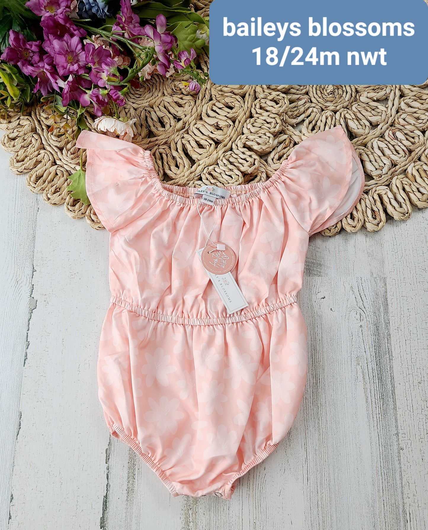new bailey's blossom pink onesie