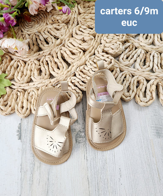 carter's 6/9m gold sandals