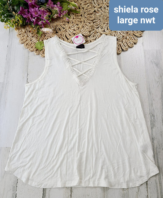 shiela rose white large new tank