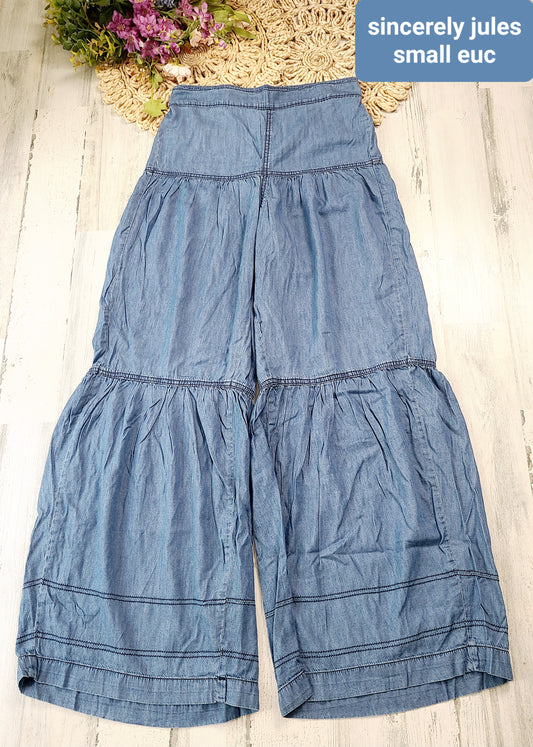 sincerely jules chambray wide leg