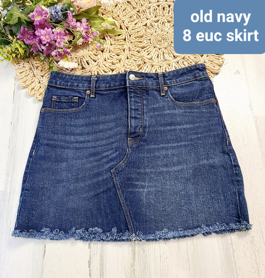 old navy skirt raw hem