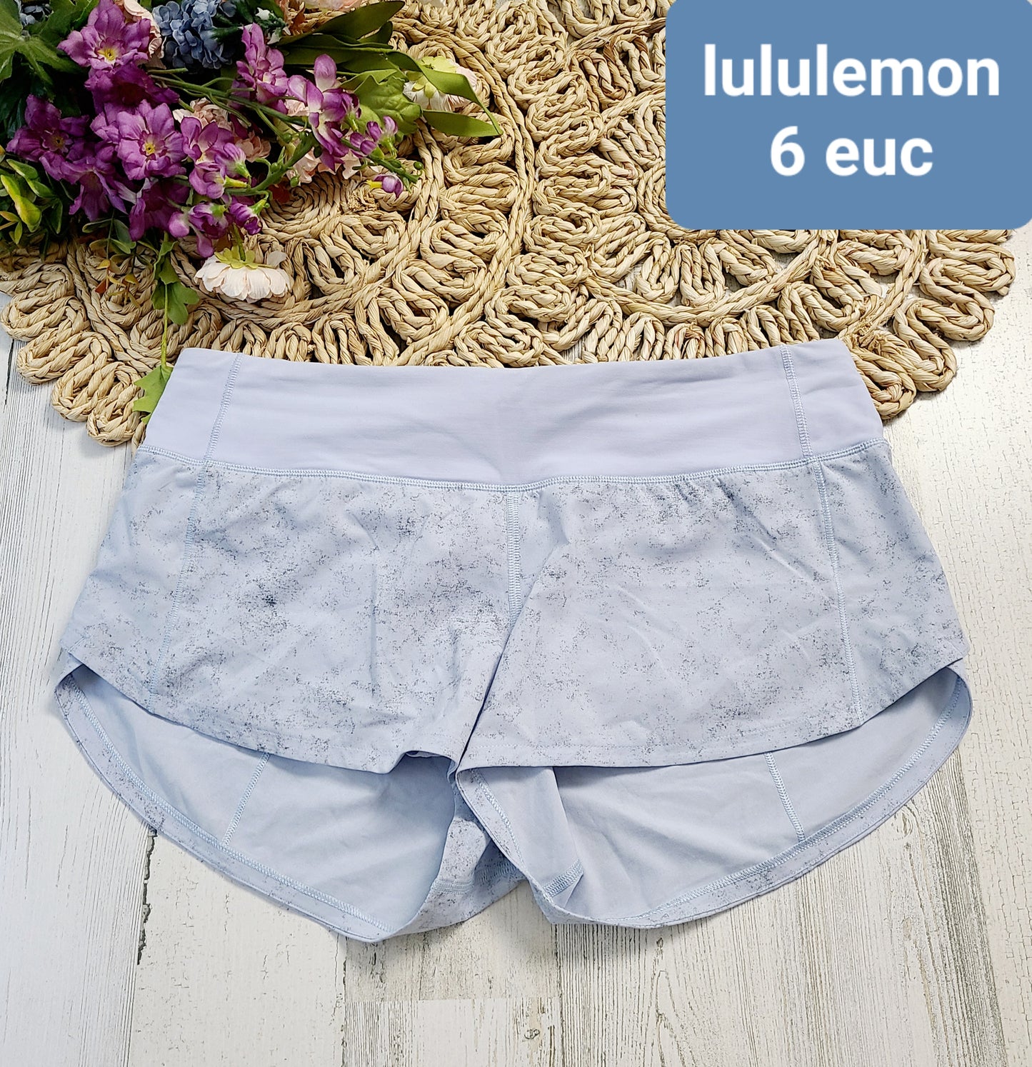 lululemon baby blue shorts
