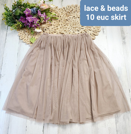 lace and beads tulle skirt