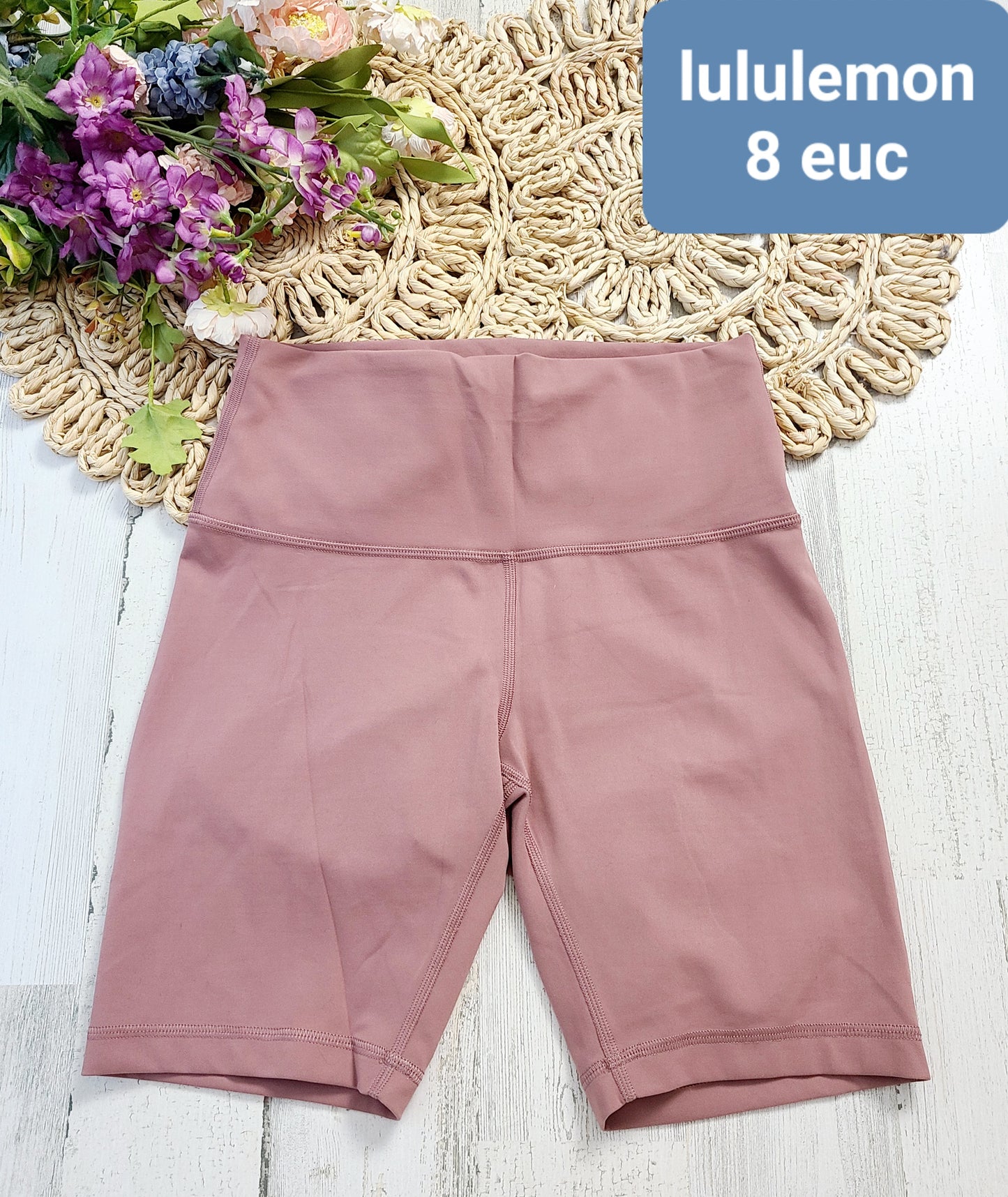 lululemon pink spandex medium shorts