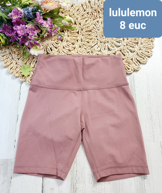 lululemon pink spandex medium shorts