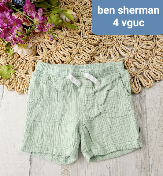 ben sherman green gauze shorts