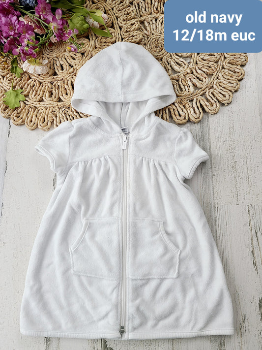 white old navy baby swim cover zip