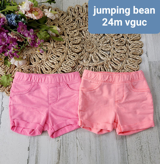 two pink shorts jumping bean