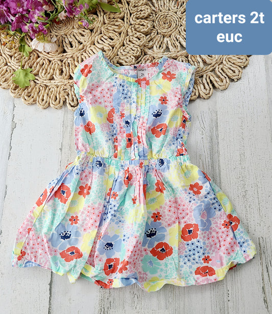 girls colorful carters 2t floral dress