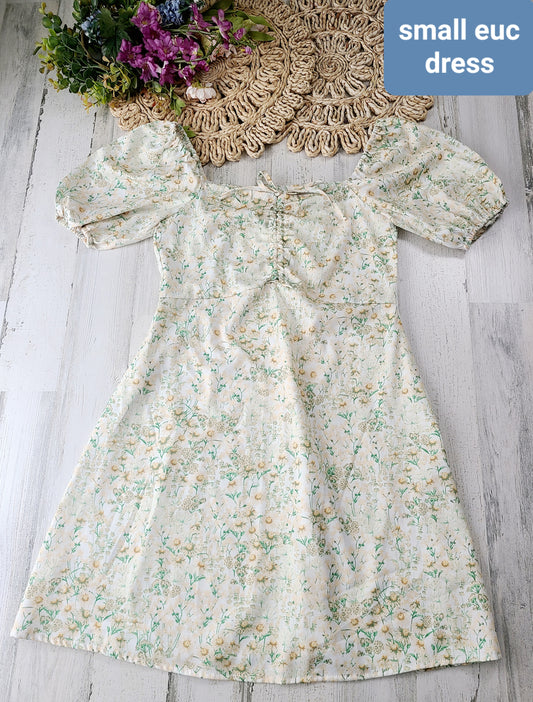 floral front tie dress
