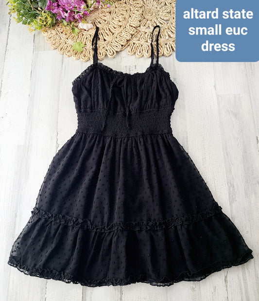 altard state textured black dress