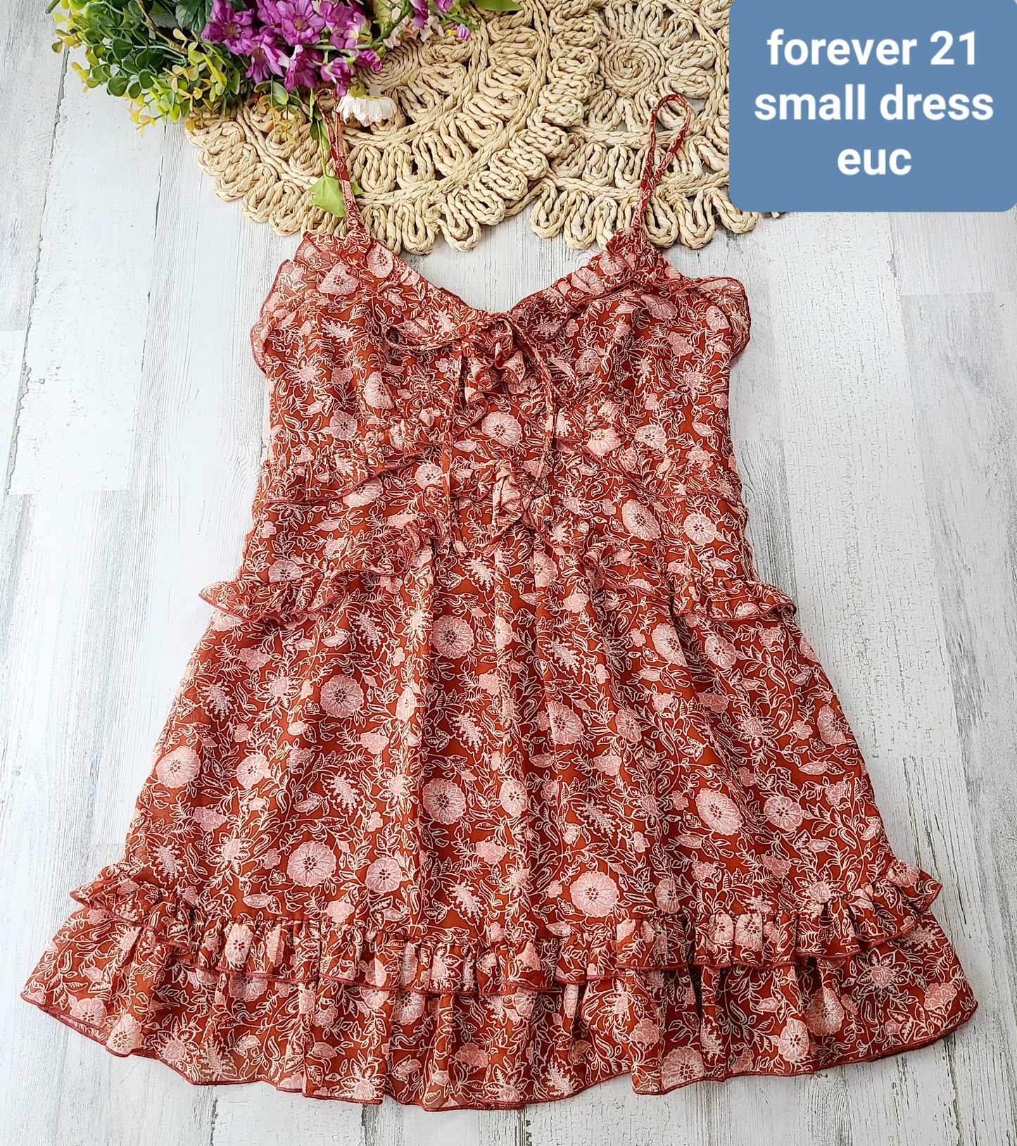 forever 21 small dress ruffles