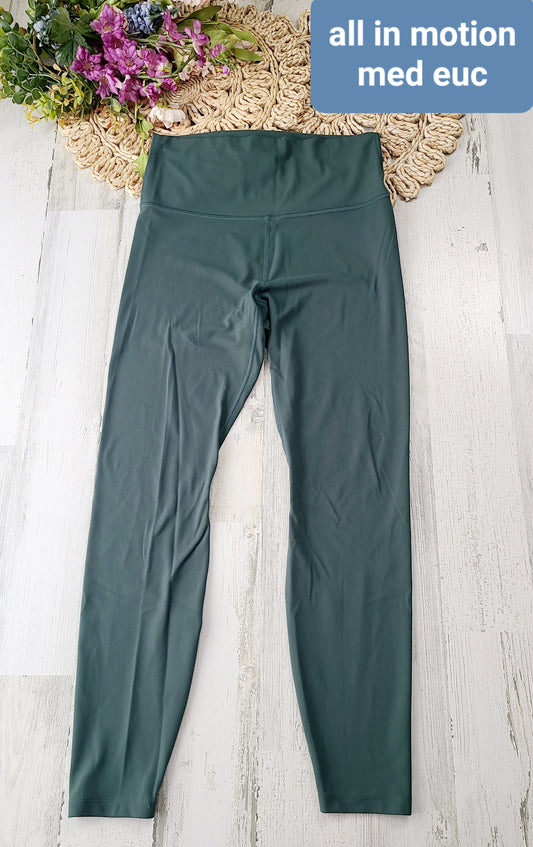 all in motion green leggings medium