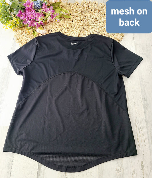 nike back mesh tee black