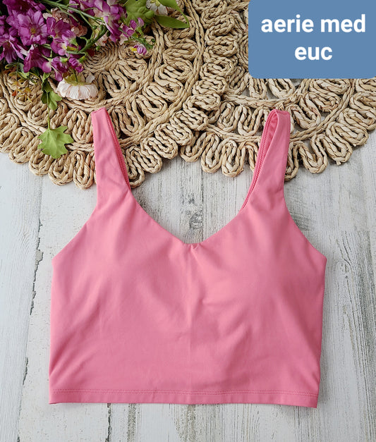 aerie crop pink active