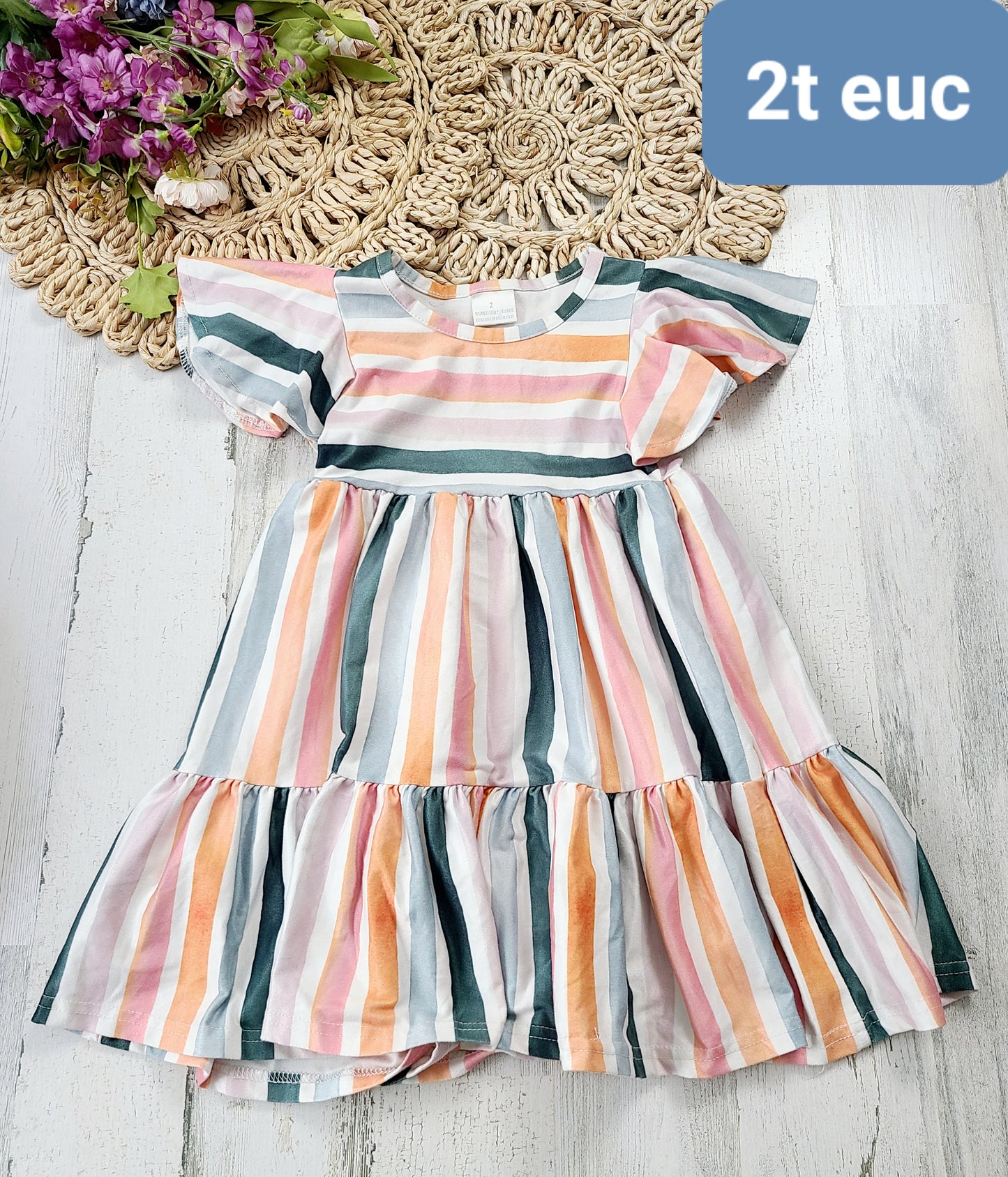 vertical striped colorful dress