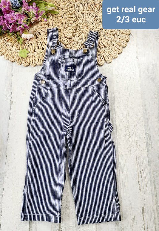 get real gear striped overalls