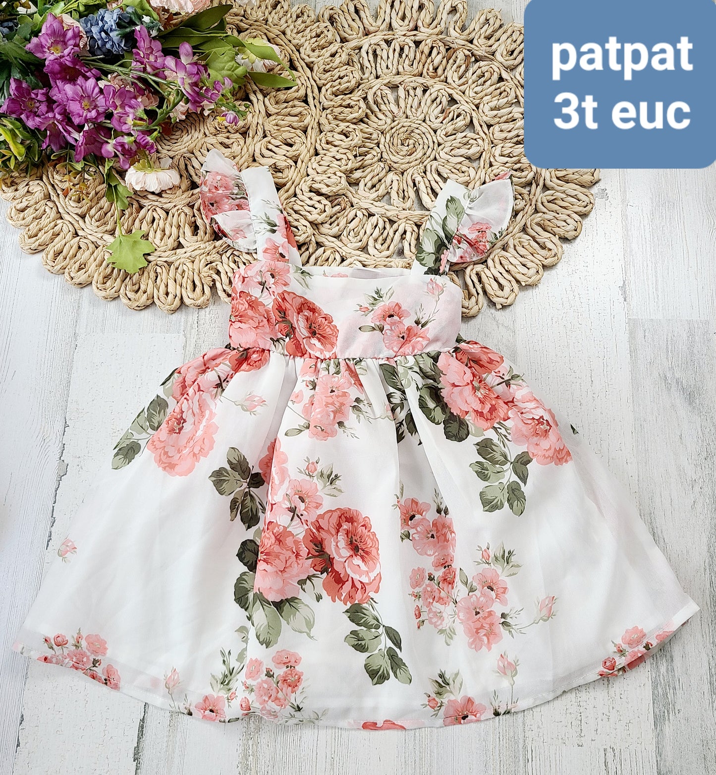 patpat dress white floral