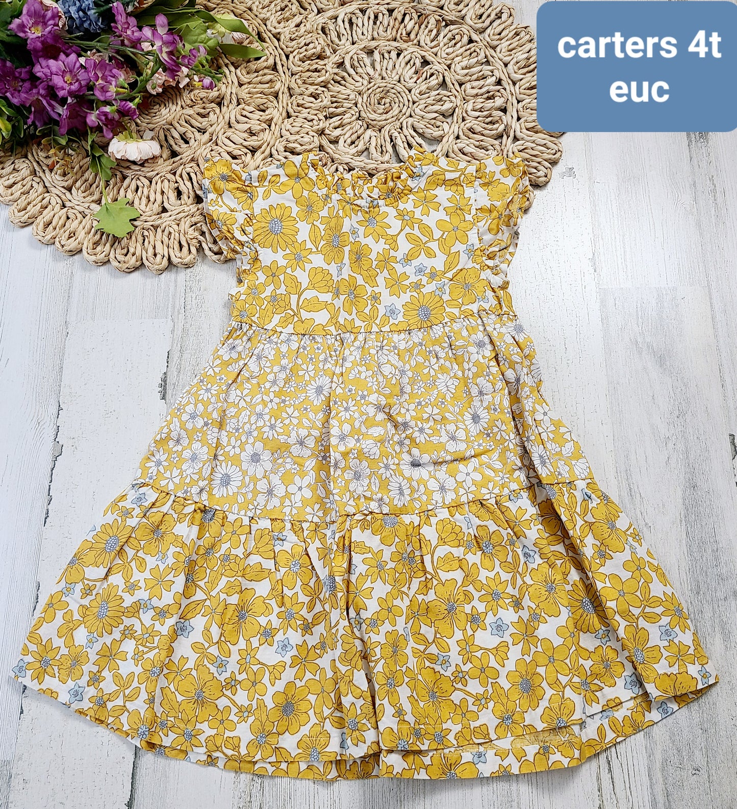 carters multi pattern yellow floral