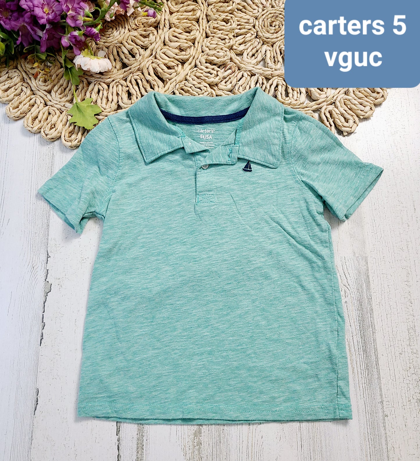 carters aqua collar