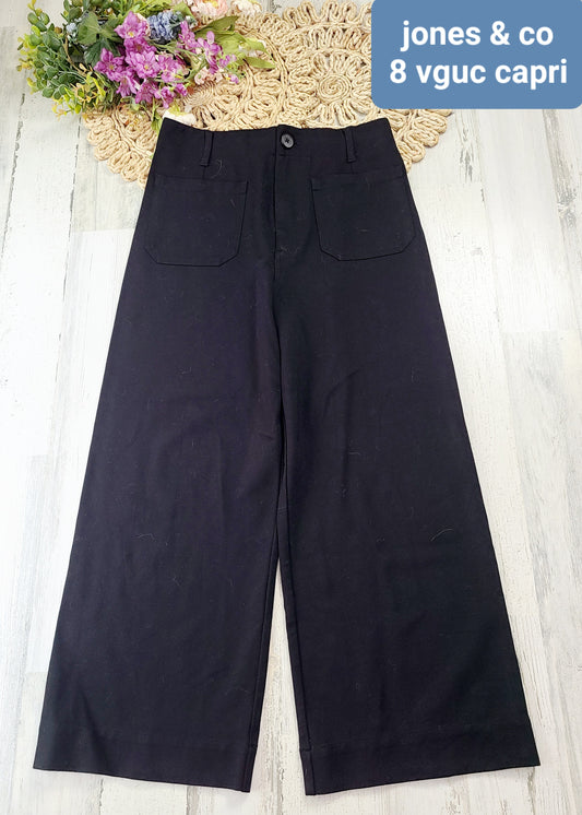 jones & co capri wide leg