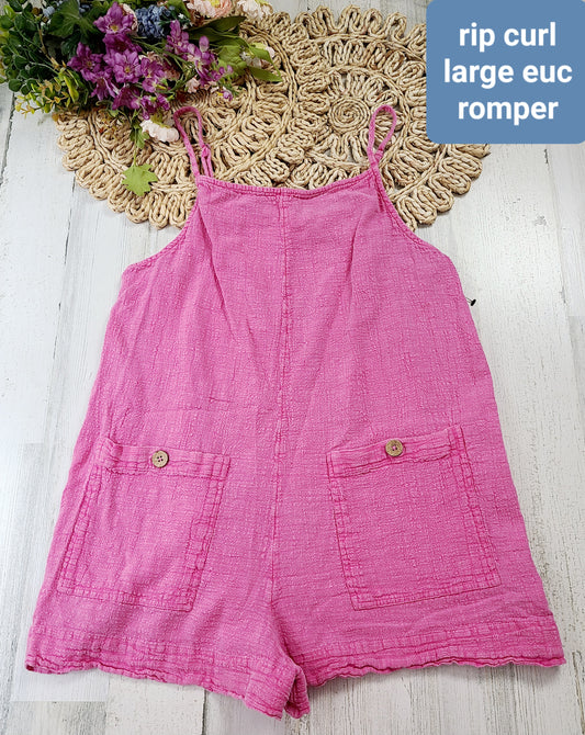 rip curl pink gauze romper
