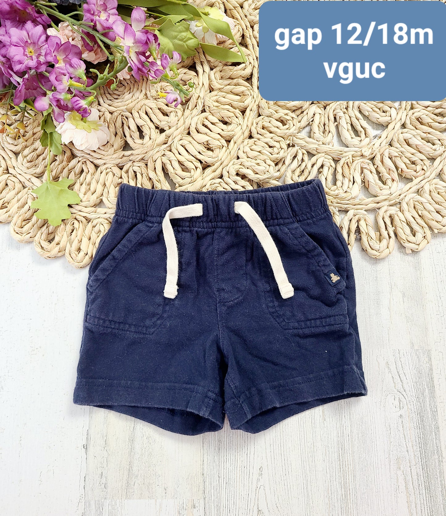 navy gap shorts