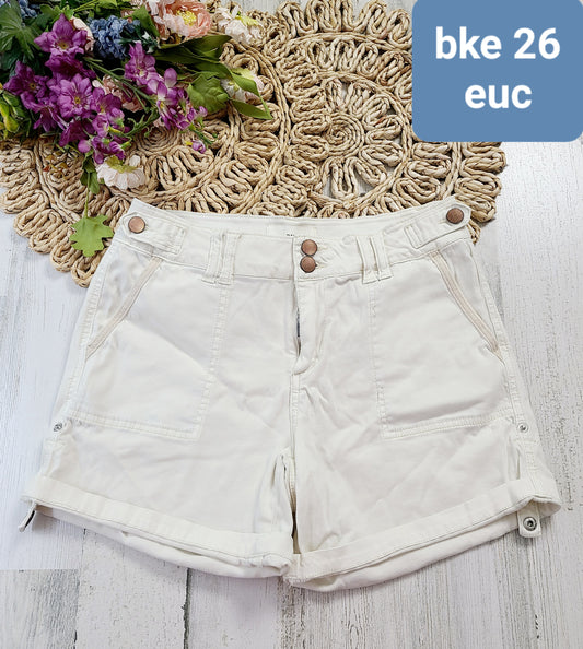 bke ivory cuff shorts