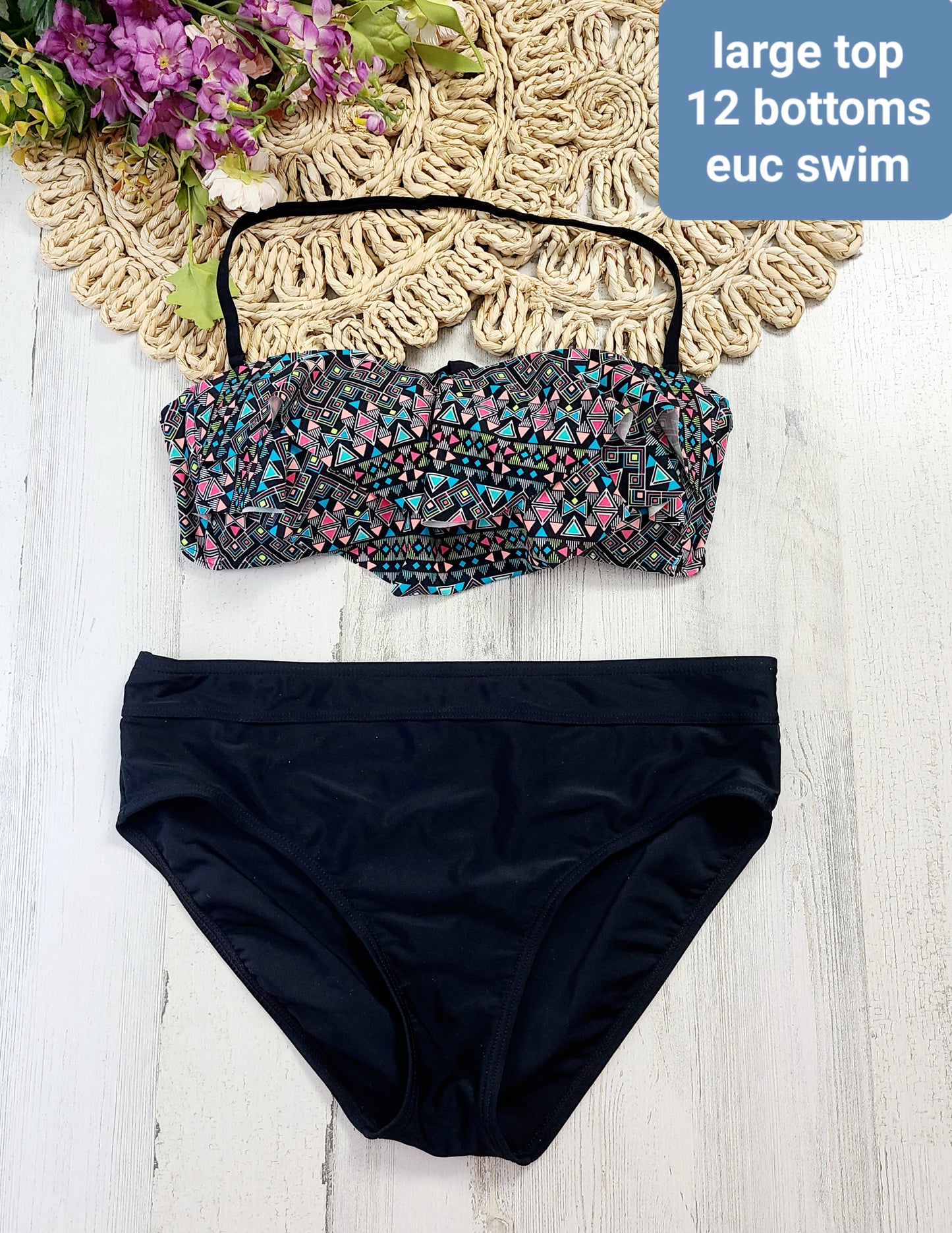 large swim black bottoms