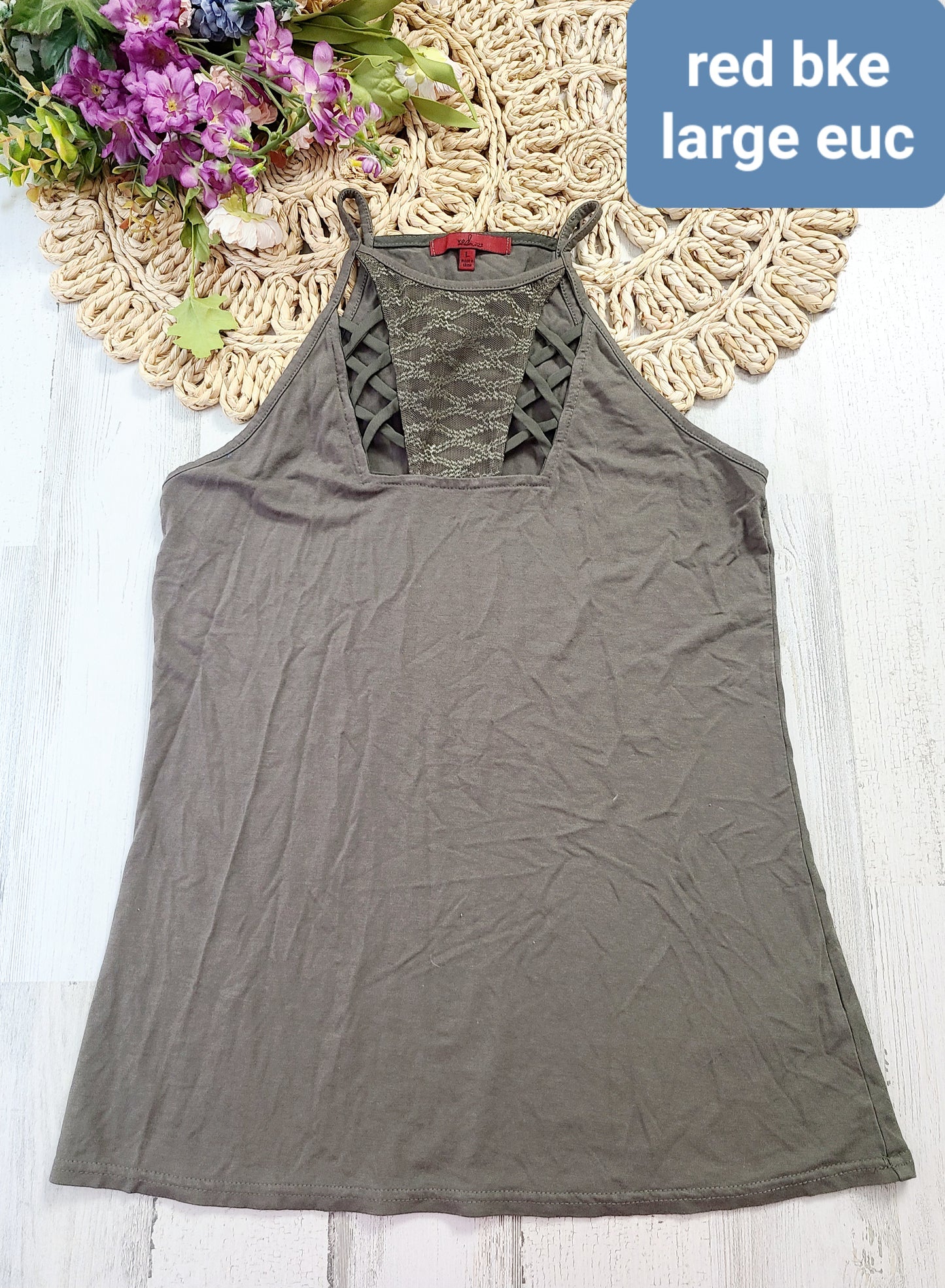 red bke criss cross tank