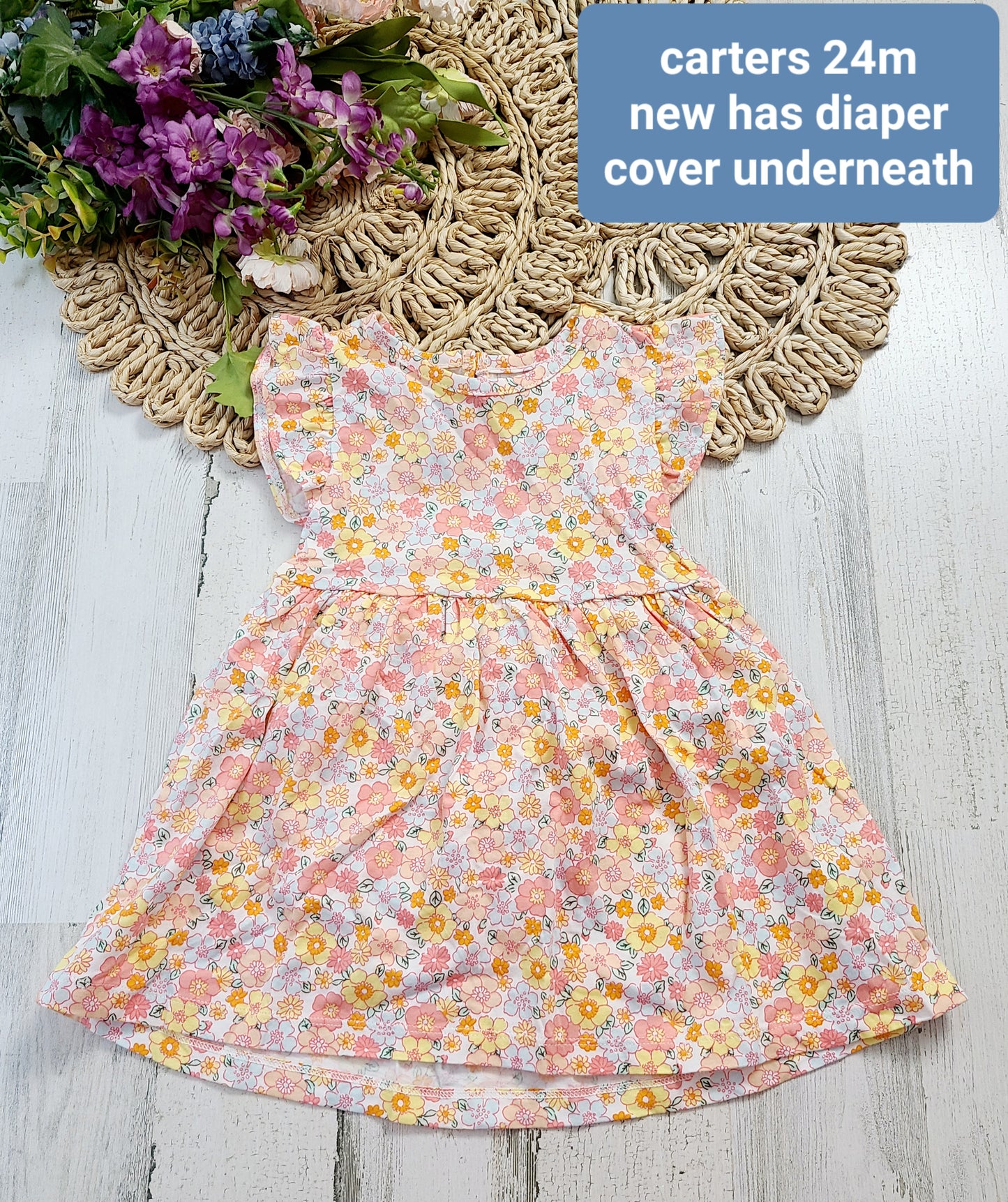 carter's dress with diaper cover new