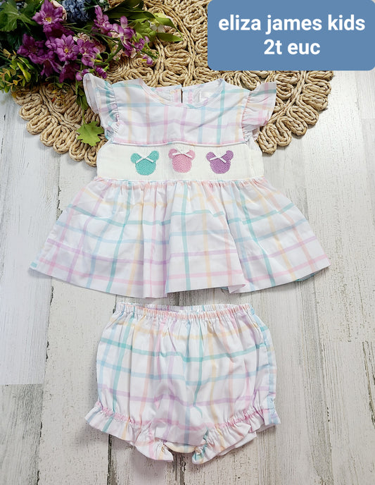 eliza james kids plaid minnie mouse