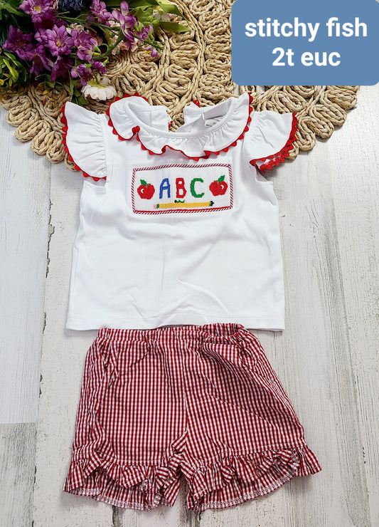 stitchy fish abc school outfit