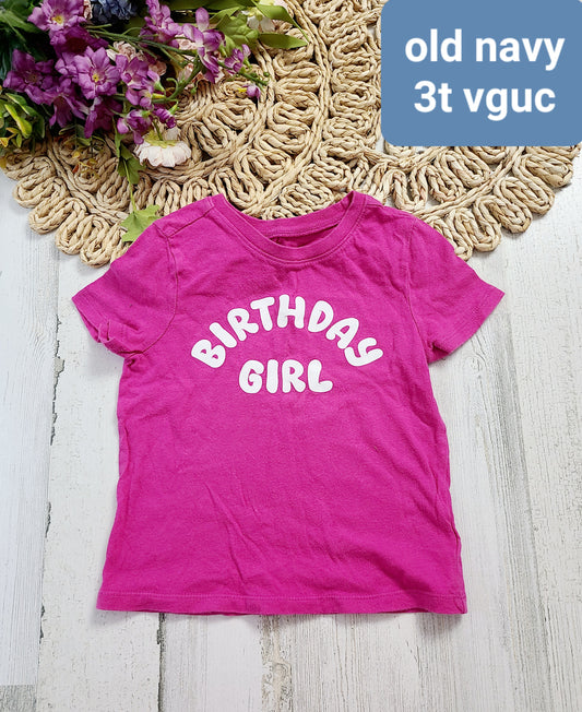 birthday girl old navy pink tee
