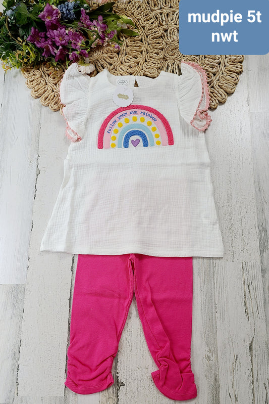 nwt mudpie follow rainbow