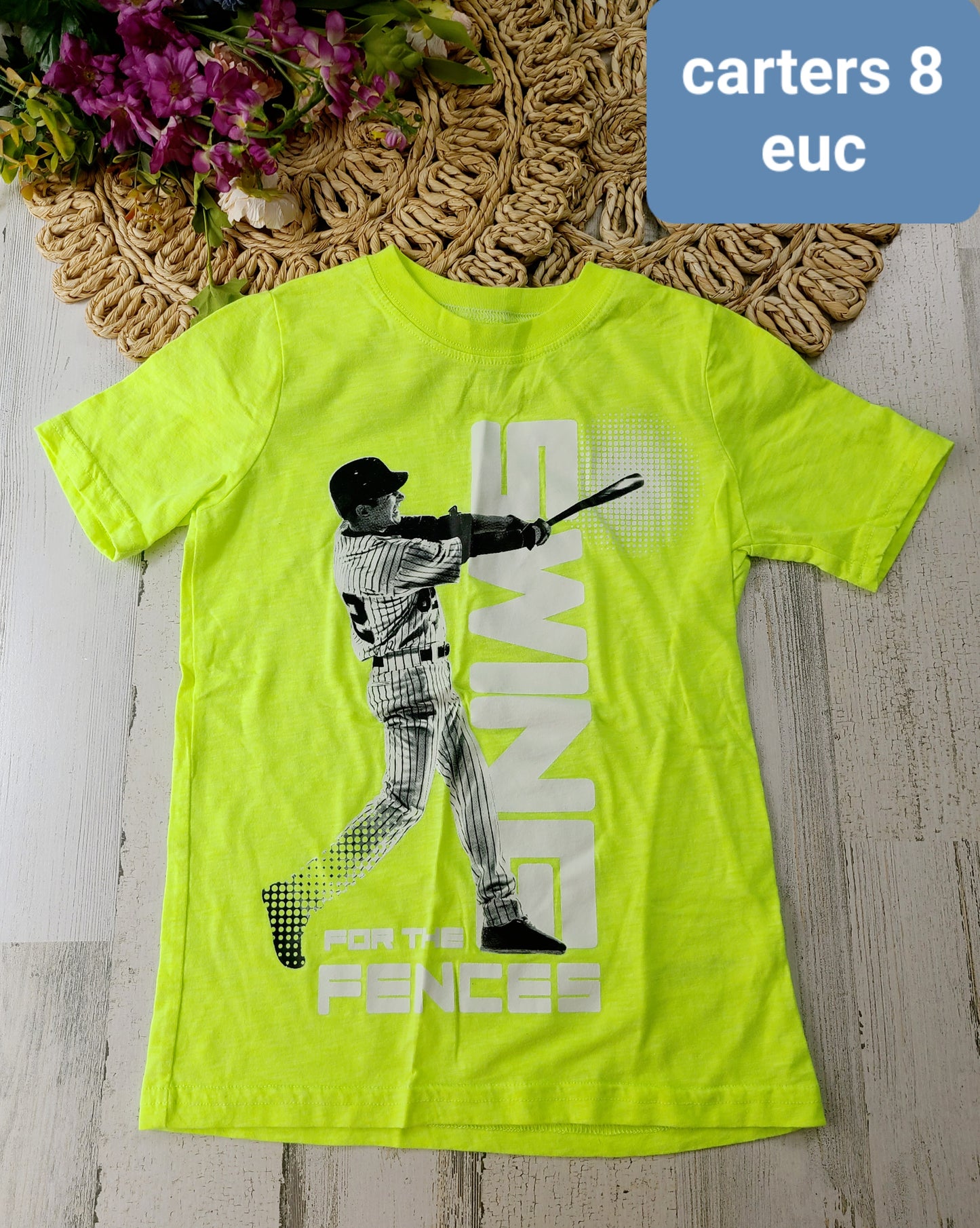 carter's 8y neon baseball