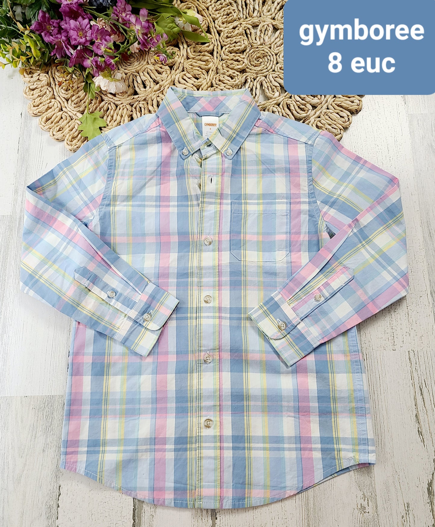 gymboree pastel plaid 8y