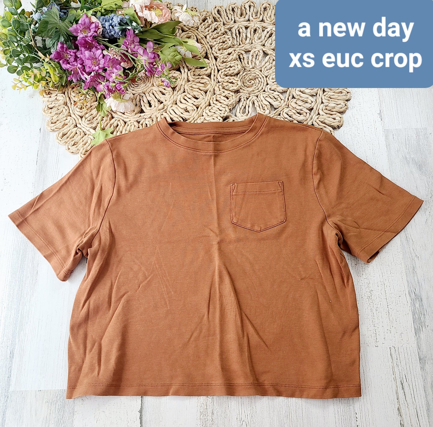 a new day crop xs burnt orange