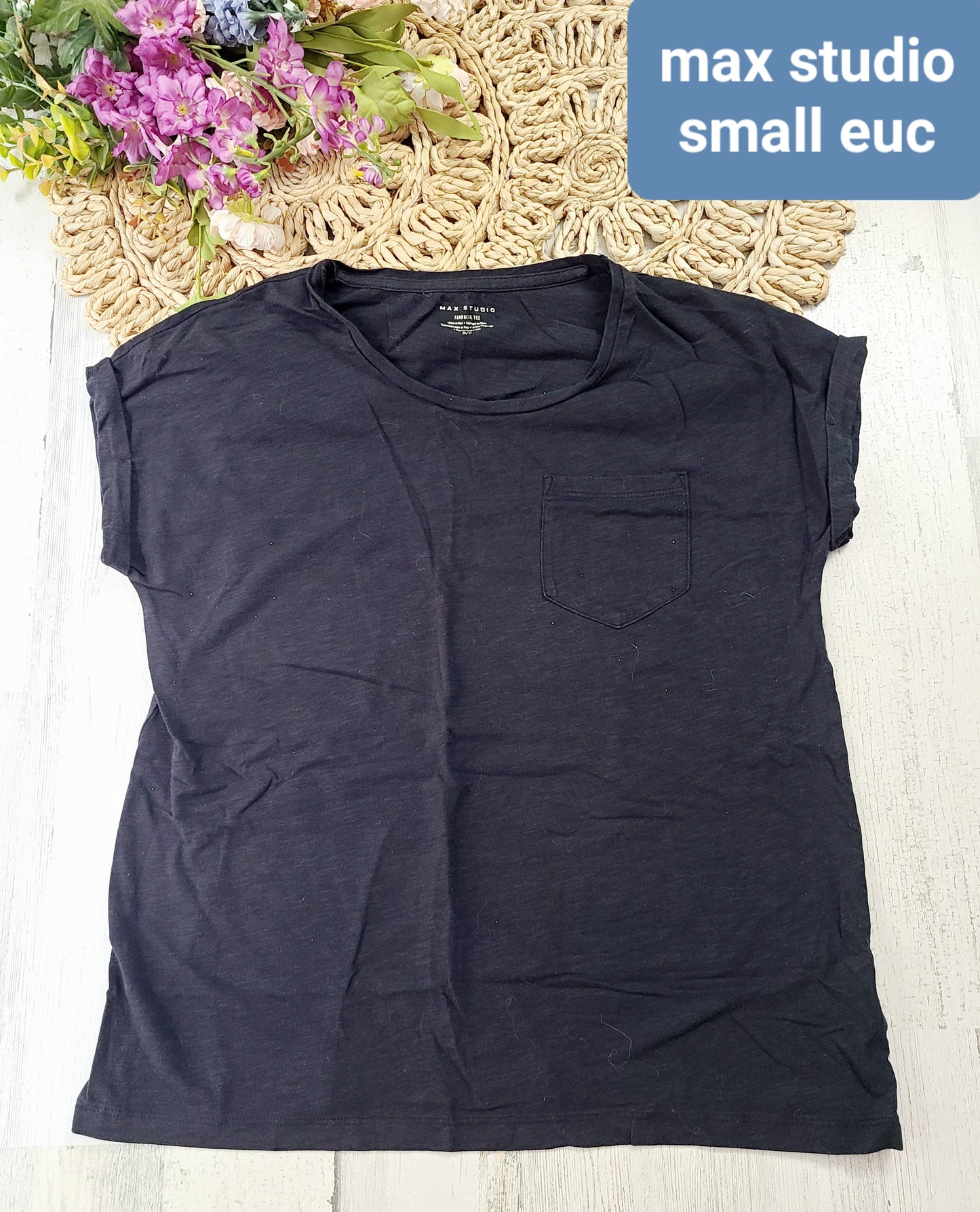 black pocket tee max studio