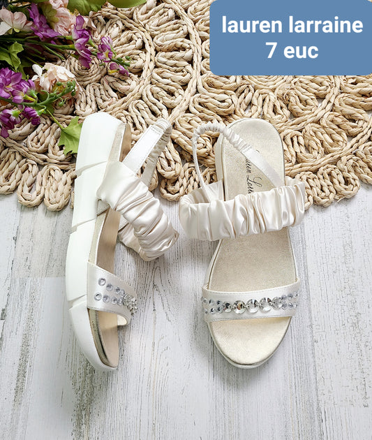 lauren larraine white sandals