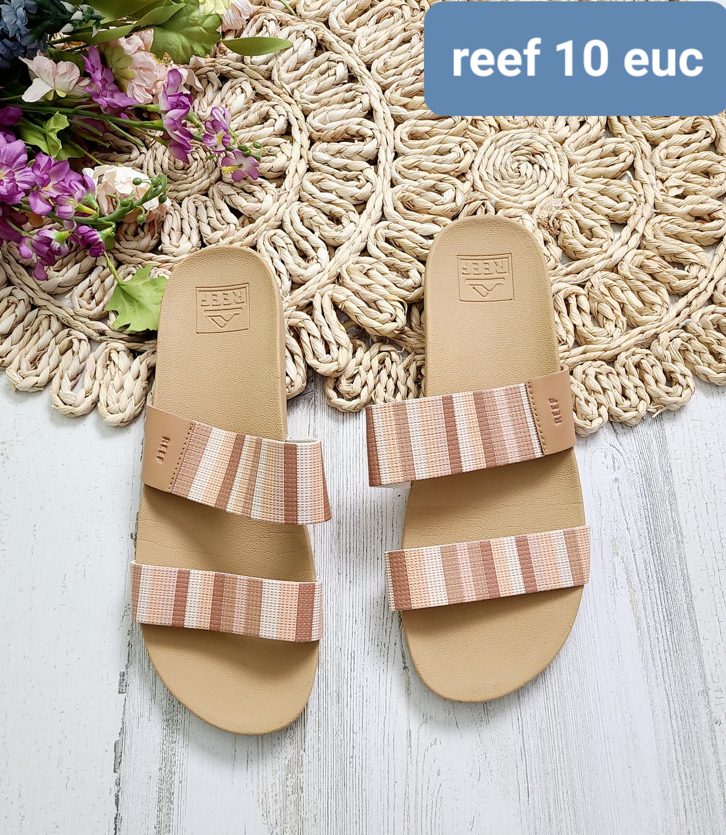 reef sandals stripes