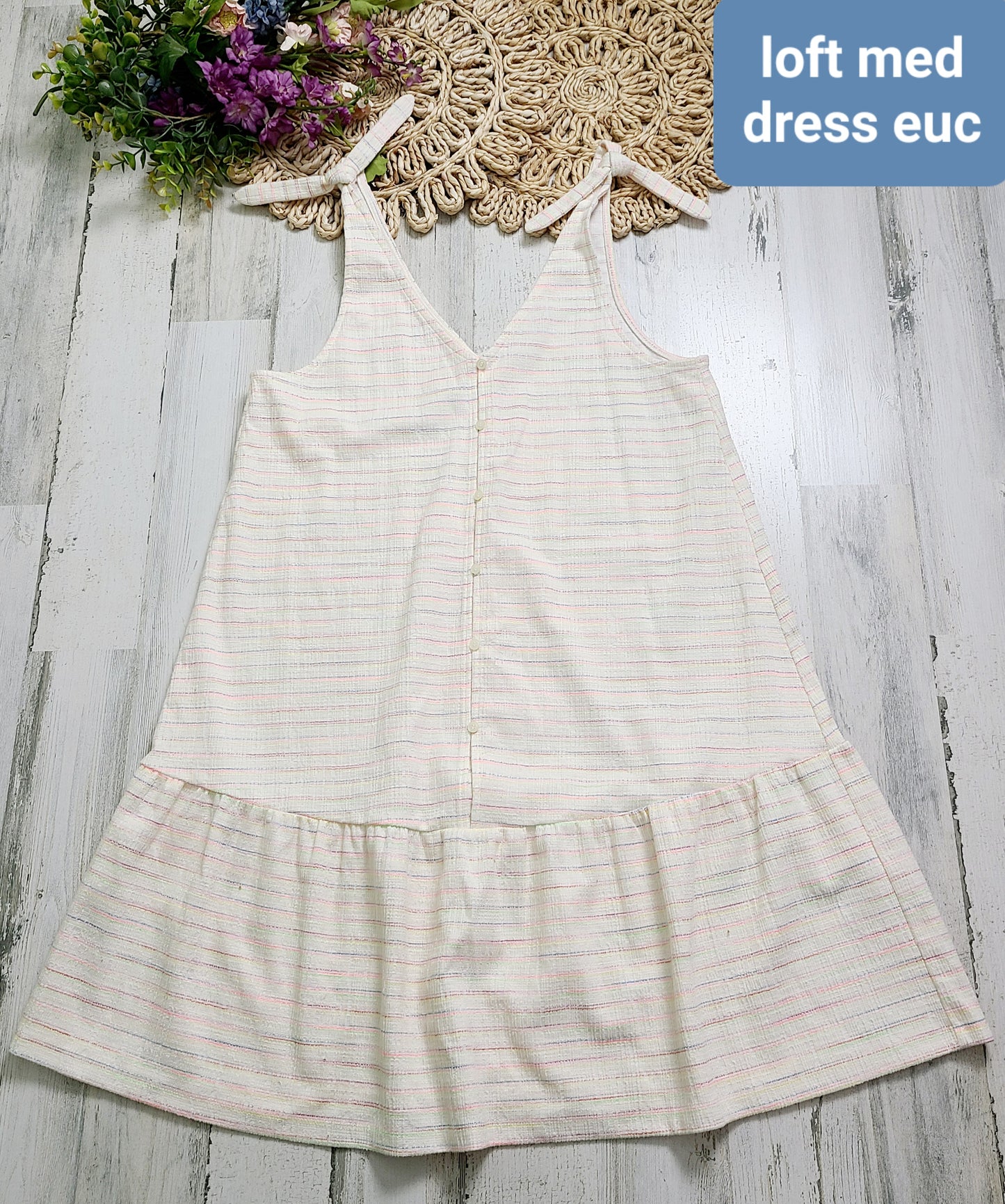 loft light stripes dress