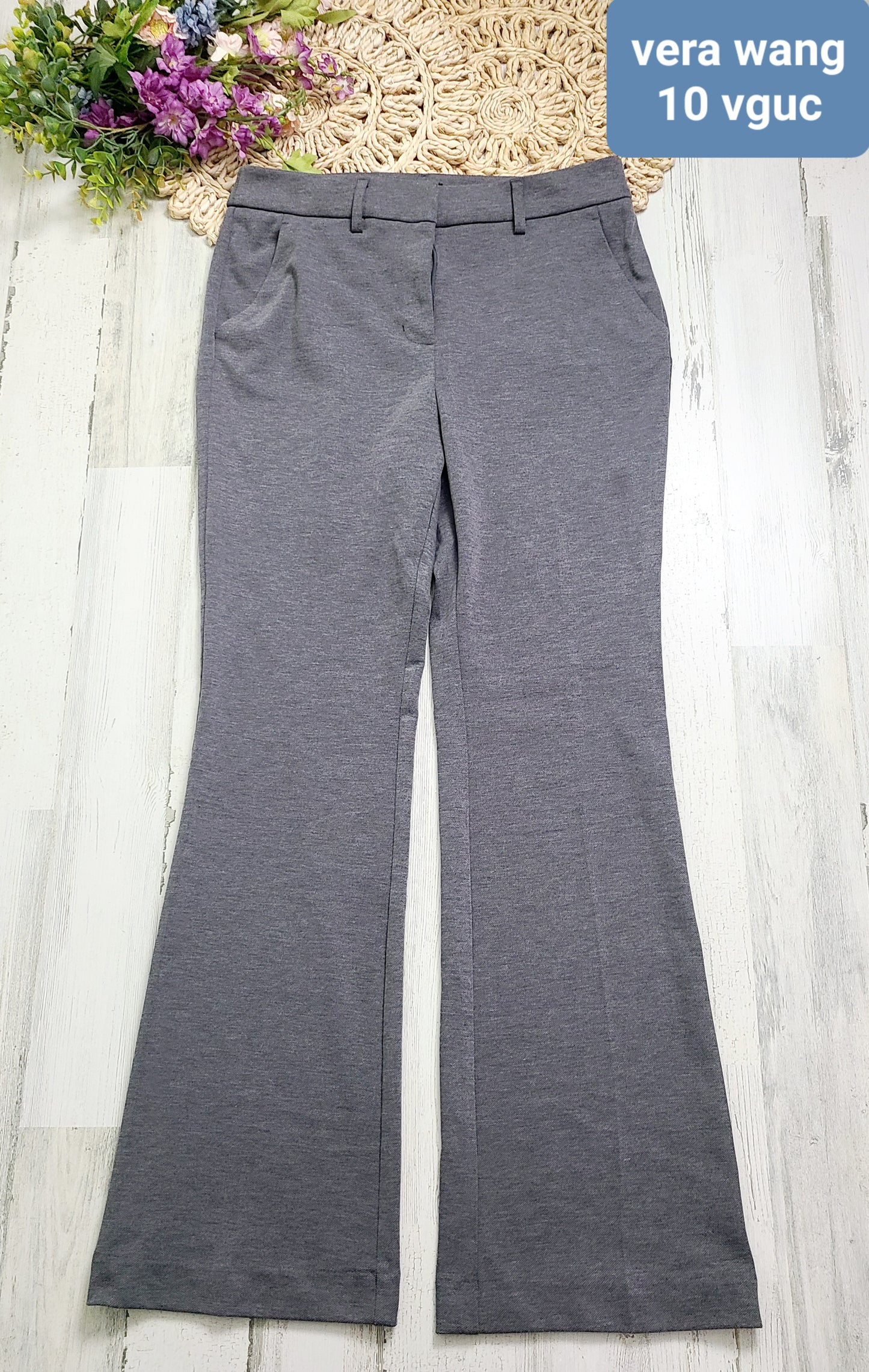 vera wang gray dress pants