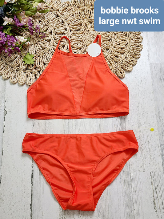 bobbie brooks orange swim new