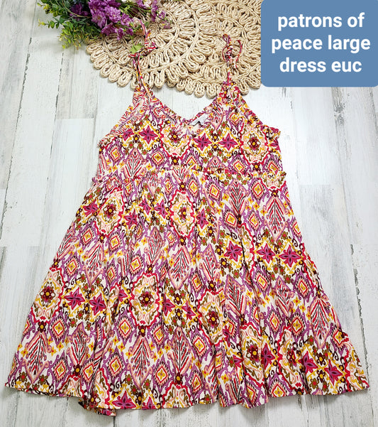 patrons of peace large sphagetti strap dress