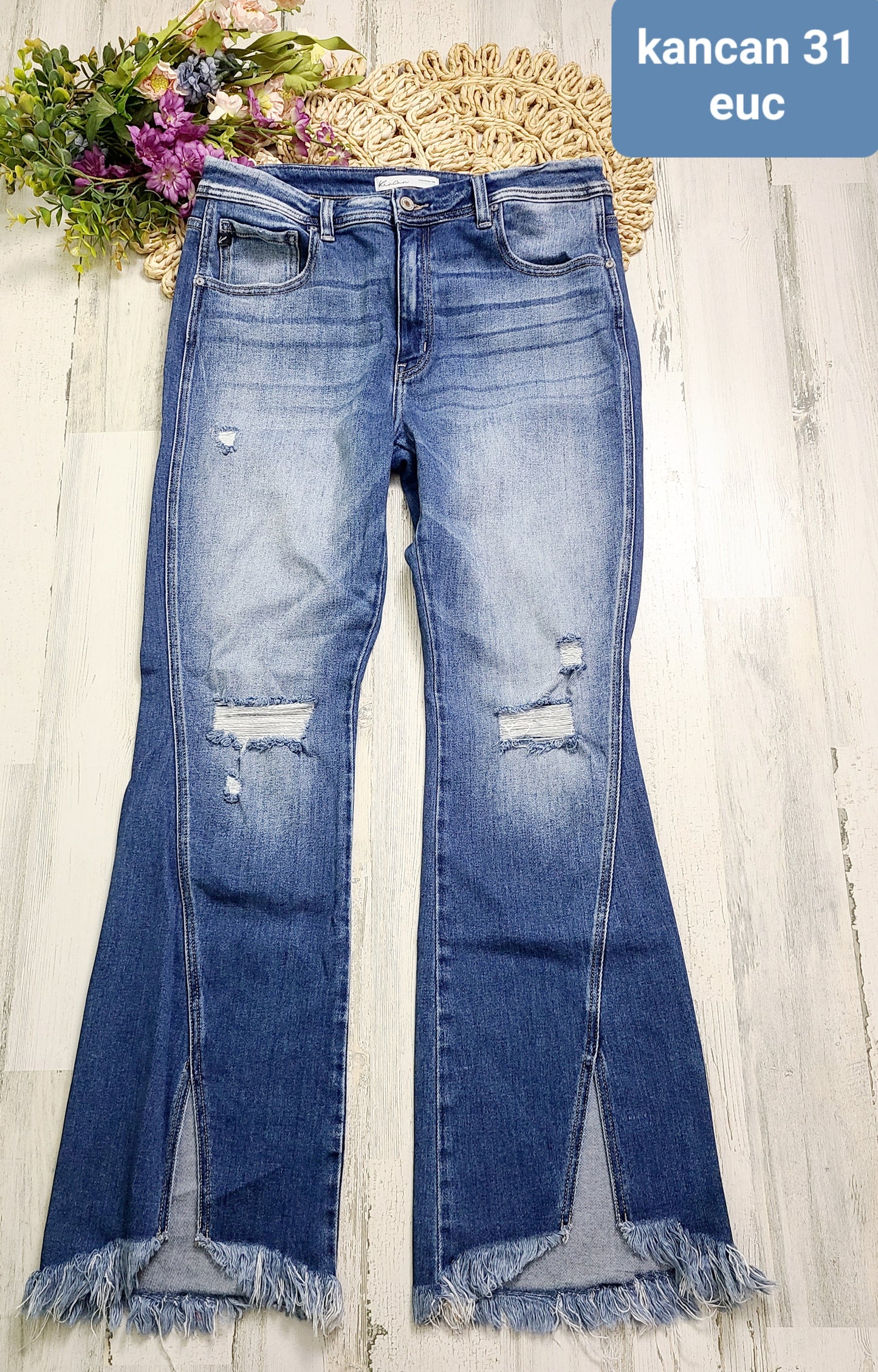 kancan slits denim