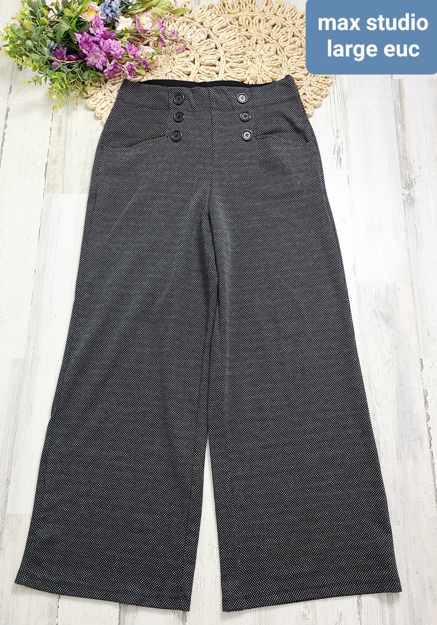 max studio button dress pants