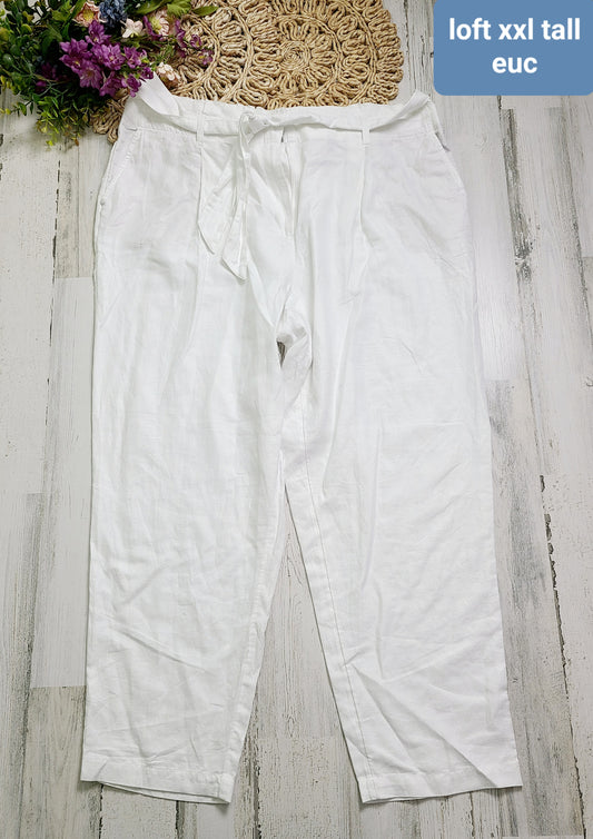 loft white tie pants
